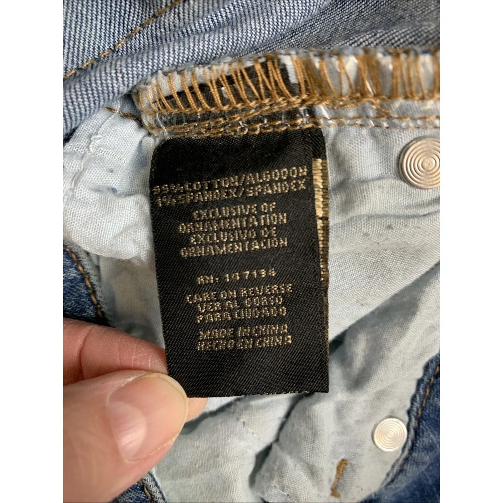 Catherine Malandrino Jeans Women's Size 6 Blue‎ Denim Pants Distressed Knees